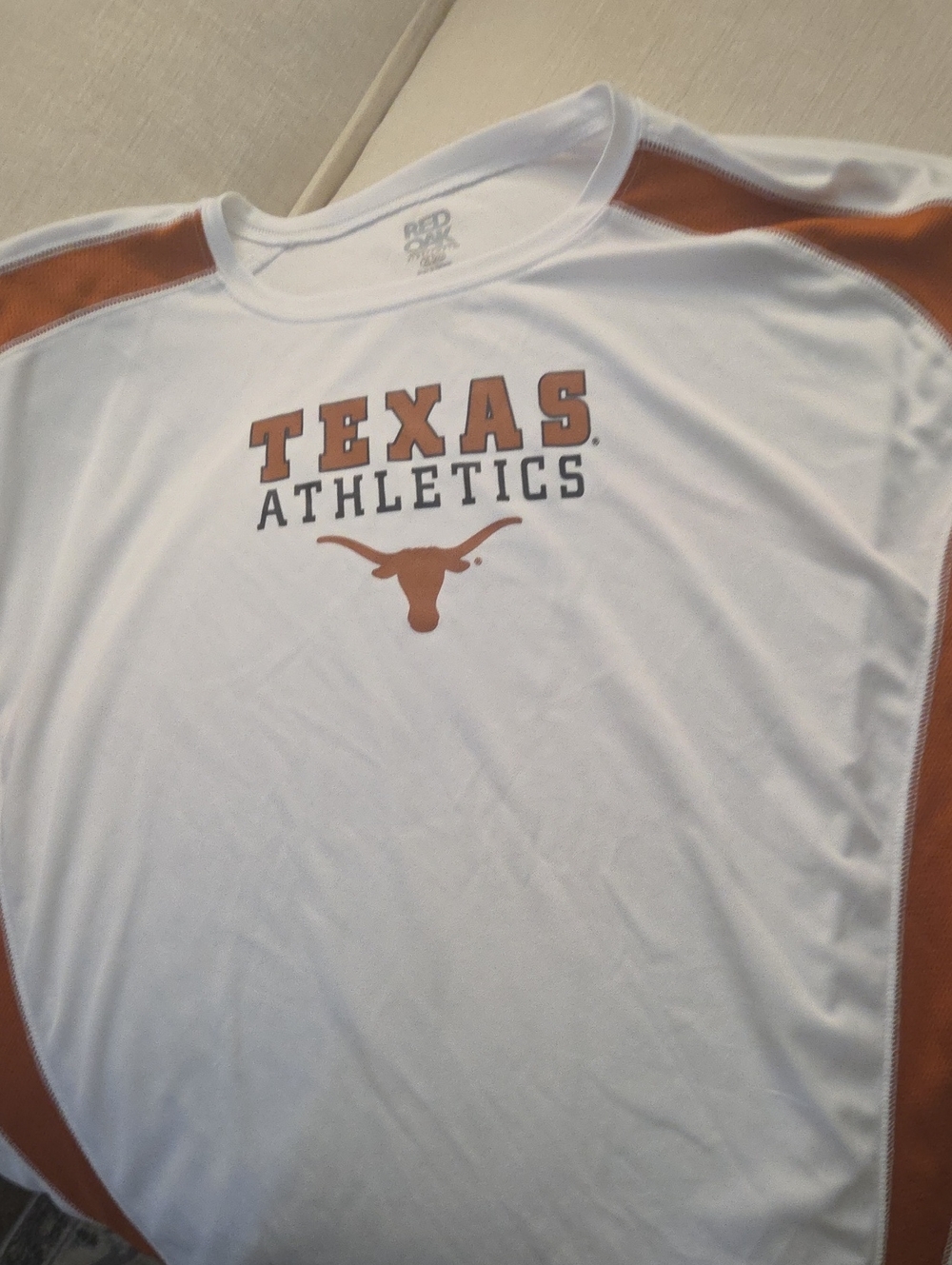 Texas Athletics Longhorns White & Burnt Orange Athletic Jersey